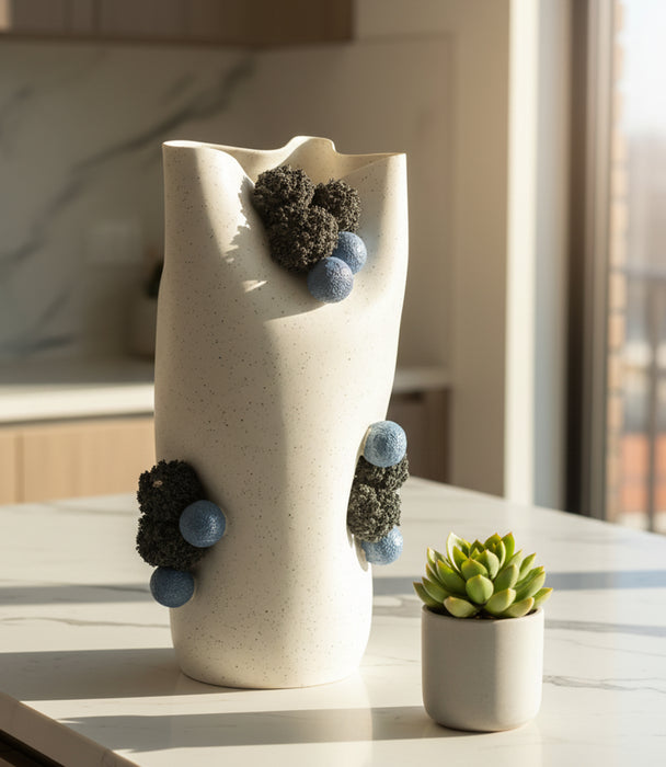 Pom Pom Hand Made Ceramic Vase 20*20*39cm