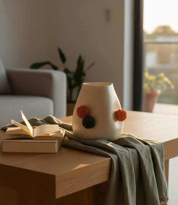 Pom Pom Hand Made Ceramic Vase 19*19*20cm