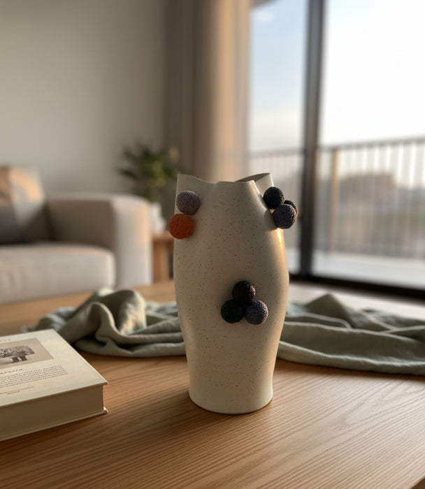 Pom Pom Hand Made Ceramic Vase 20*18*36cm