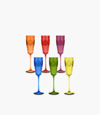 طقم كؤوس فلوت باروك & روك أنيفرسري أكريليك مختلفة الألوان -