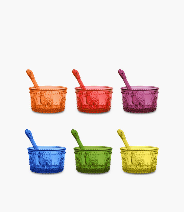 طقم أوعية آيس كريم باروك & روك أنيفرسري أكريليك ملوّنة مع مل