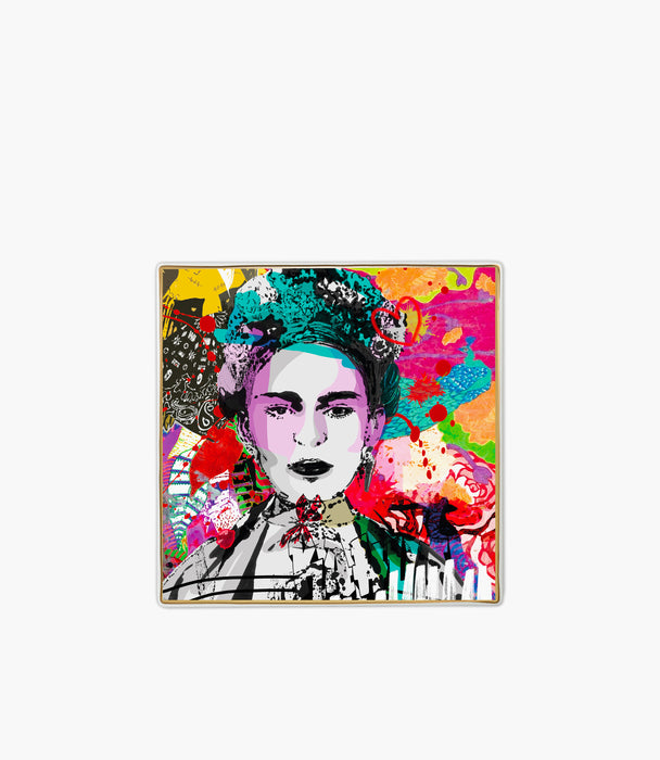 Street Art Porcelain Mini Tray 15x15cm - Frida