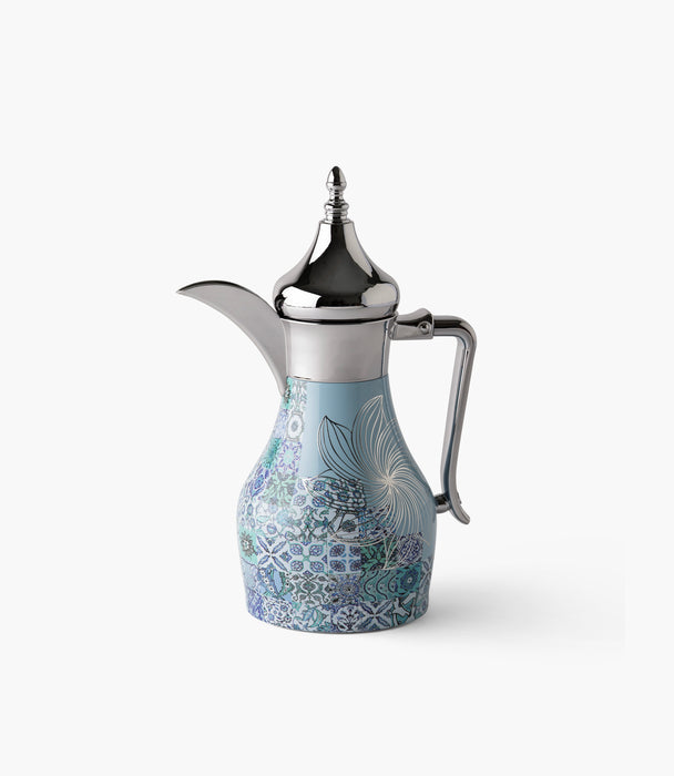 دلّة بلو تايلز ستانلس ستيل بزخارف ملونة