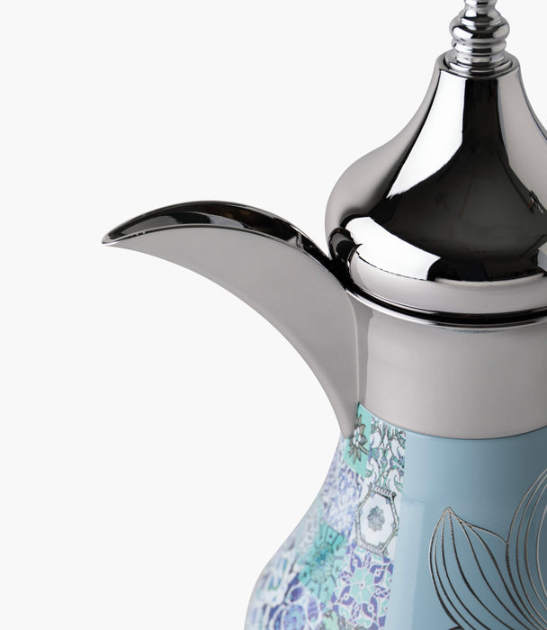 دلّة بلو تايلز ستانلس ستيل بزخارف ملونة