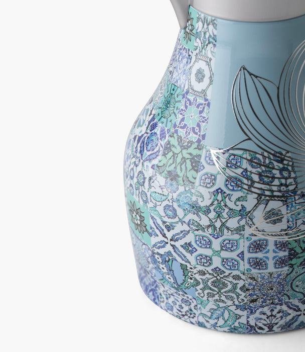 دلّة بلو تايلز ستانلس ستيل بزخارف ملونة