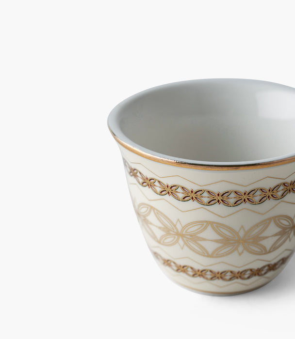 طقم دلة مع فناجين قهوة عربية مرايا بيرل ستانلس ستيل - عدد 5