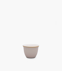 Amina Beige/Gold Coffee Cup Set/6 pcs 70mL - Roomours UAE