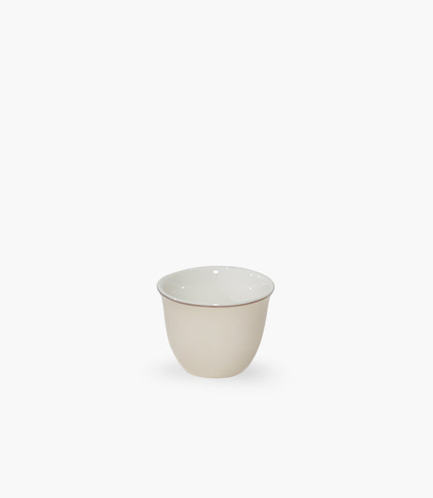 Beige/Platinum Coffee Cups Set of 6 -70mL