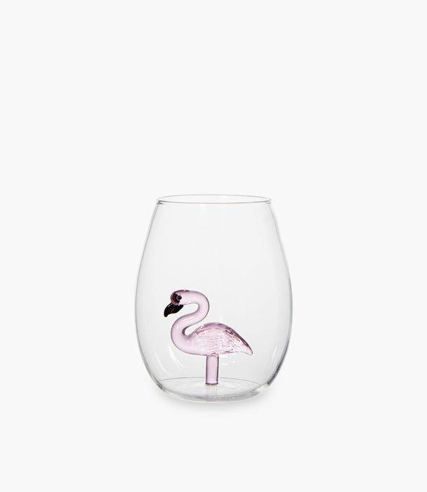 Flamingo Clear Stemless Glass 10*10*12cm