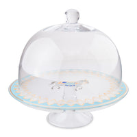 Pferd Tiffany Footed plate and Dome 24cm