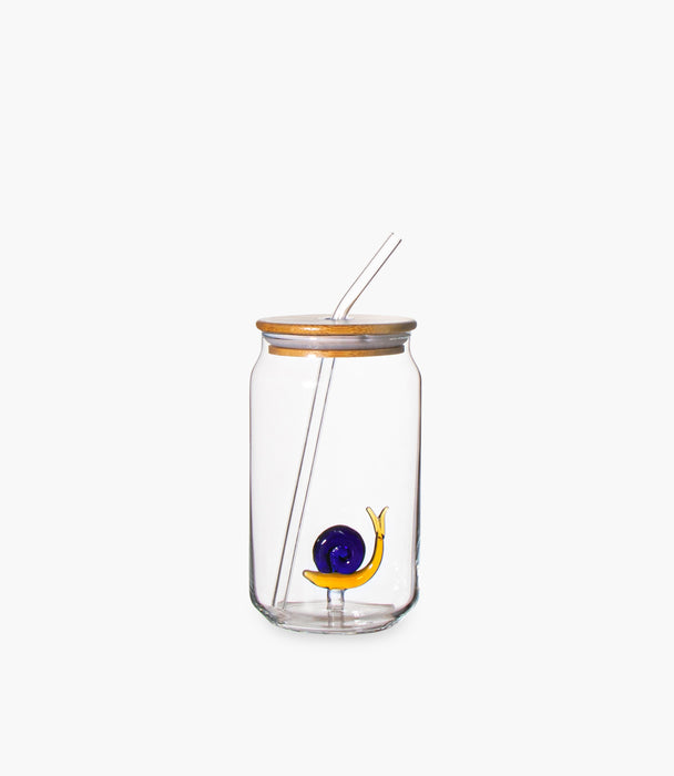 Coca Cola Blue & Brown Snail Cup
