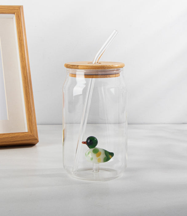 Coca Cola Cup White Green Duck 7.5*7.5*13.5cm