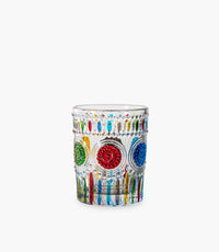 كوب عصير سن فلاور زجاجي برسوم دوار الشمس الملونة