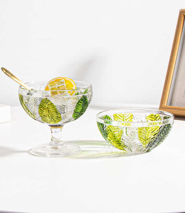 Leaf Dessert With Gold Rim 12.5*12.5*5.5cm