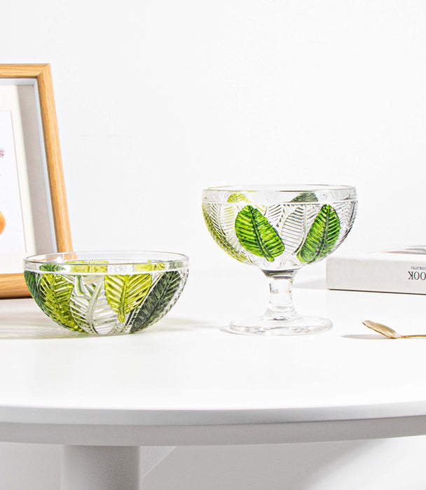 Leaf Dessert With Gold Rim 12.5*12.5*5.5cm