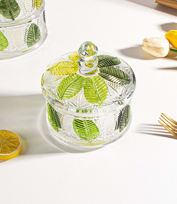 Leaf 3-Layers Candy Jar 12.5*12.5*25.5cm