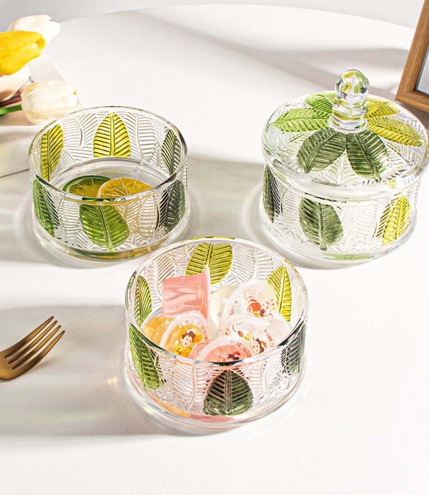 Leaf 3-Layers Candy Jar 12.5*12.5*25.5cm