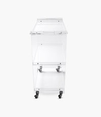 Oliver Acrylic Serving Trolley Silver 94x40x96 cm