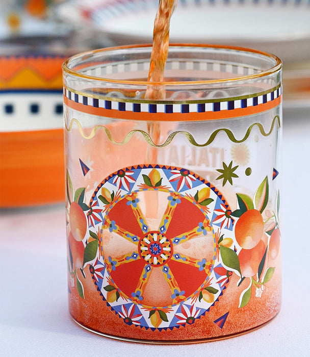 طقم كاسات دولتشي فيتا زجاج ملوّن - عدد 6