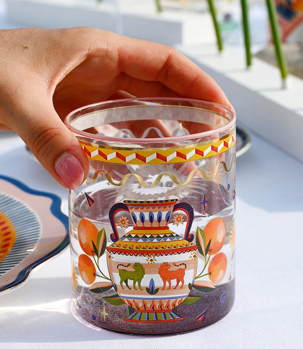 طقم كاسات دولتشي فيتا زجاج ملوّن - عدد 6