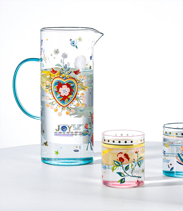 طقم كاسات ماما ميا زجاج ملونة - عدد 6