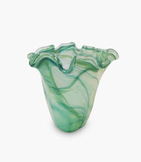 مزهرية بوتانيك زجاج خضراء - 33×25×37 سم