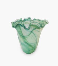Botanic Venus Narrow Vase 29*23 H37 Spring Green/Chrome Iris