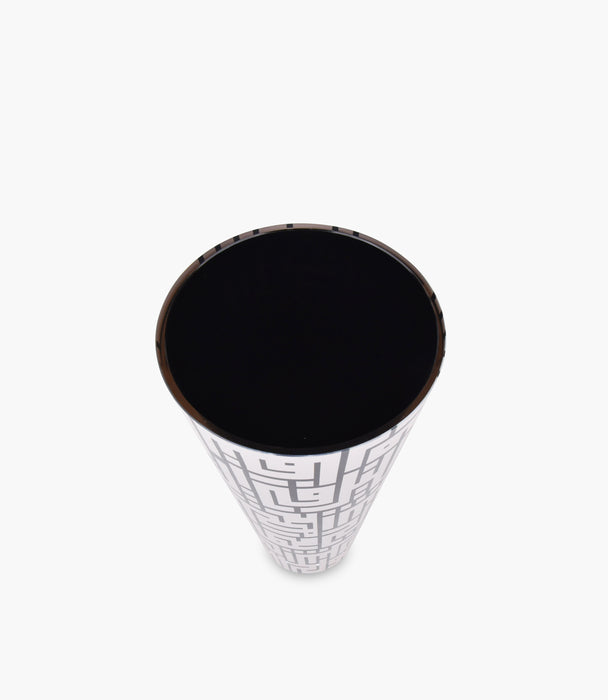 Kufic Sand Decorated Conic Vase 15.7 * 30 cm