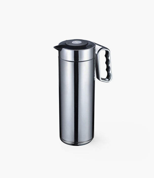 Cylinder Full Silver Thermos 1L