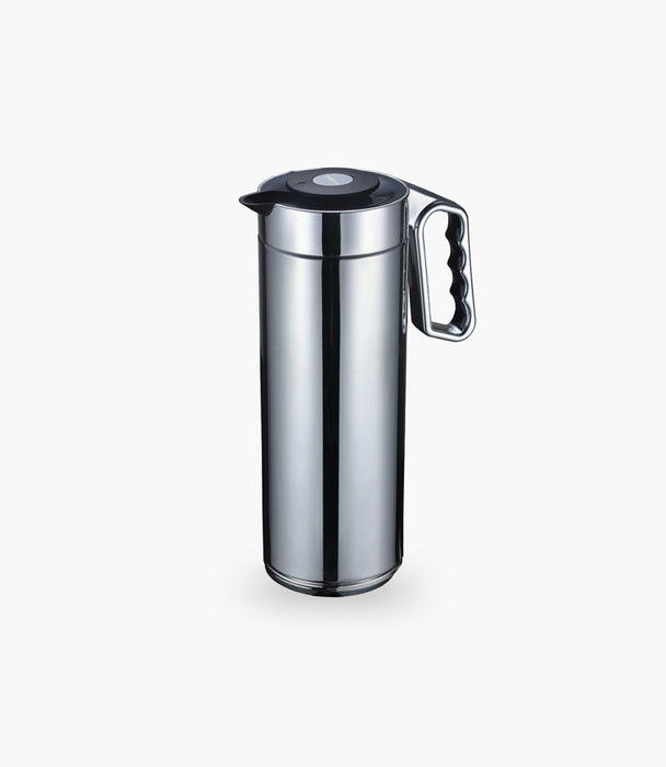 Cylinder Thermos 1L Full Silver