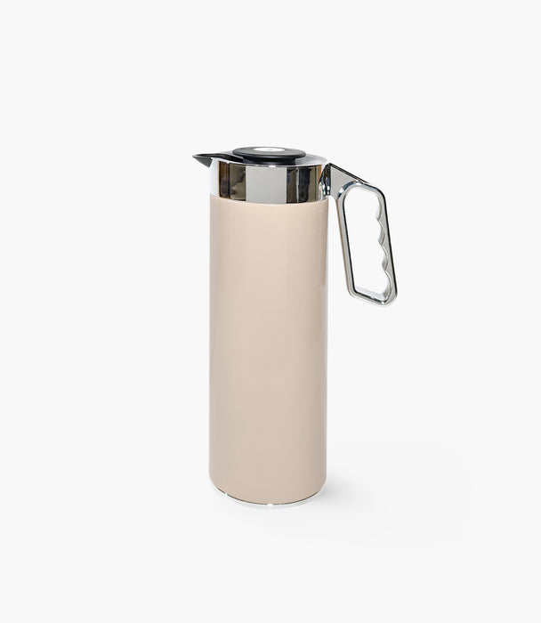 Cylinder Thermos 1L Sand & Silver
