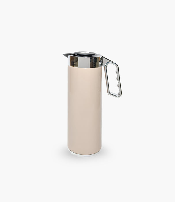 Cylinder Thermos 1L Sand & Silver