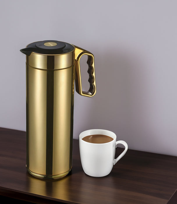 Cylinder Full Gold Thermos 1L