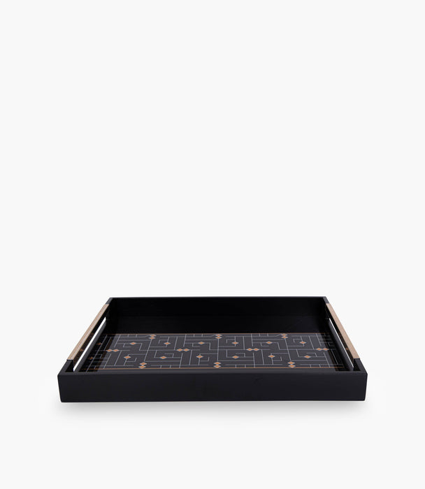 Koofi Wooden Tray 48.3*33.8*5 cm - Roomours UAE