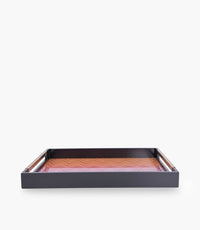 Longuette Light Color Gold Wooden Tray
 48.3*33.8*5 cm - Roomours UAE