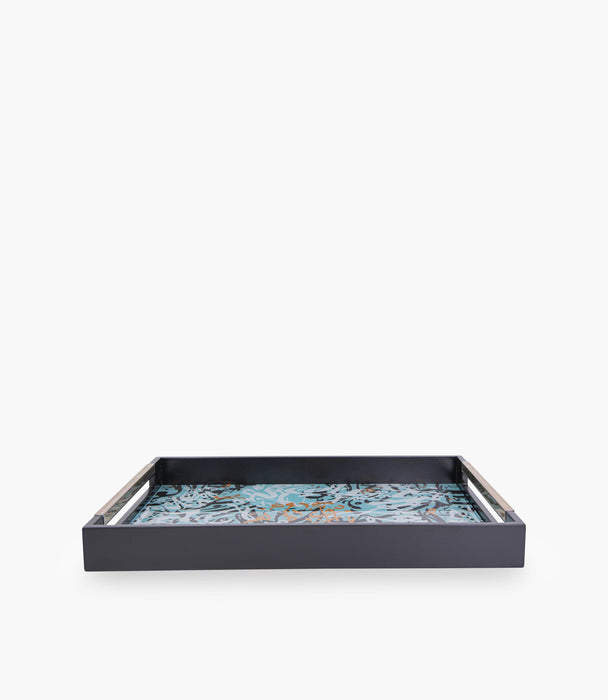 Diwani Wooden Tray 
48.3*33.8*5 cm - Roomours UAE
