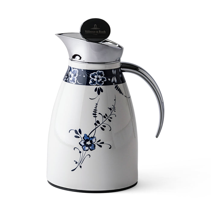 ترمس أولد لوكسمبورغ ستانلس ستيل برسمة زهور زرقاء - 0.7 لتر