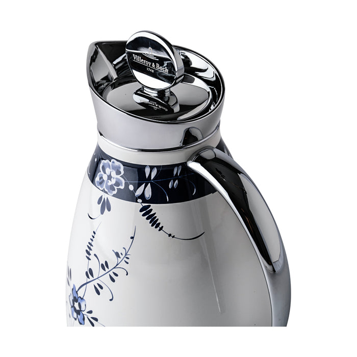 ترمس أولد لوكسمبورغ ستانلس ستيل برسمة زهور زرقاء - 0.7 لتر