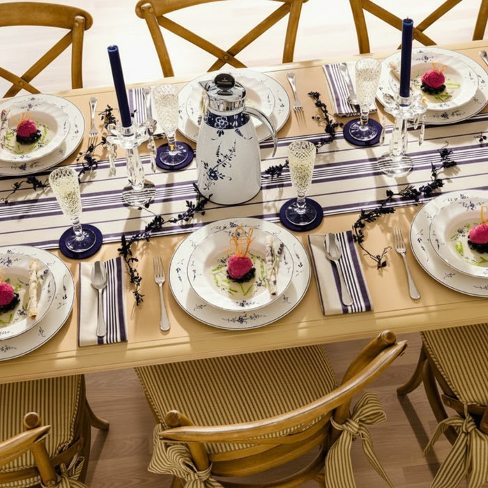 ترمس أولد لوكسمبورغ ستانلس ستيل برسمة زهور زرقاء - 1 لتر