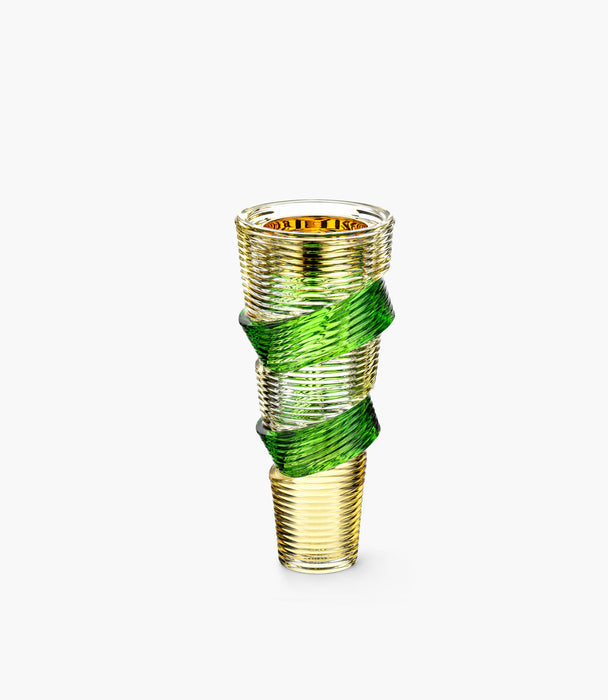 Swirl Crystal Incense Burner Green 9x9x11cm