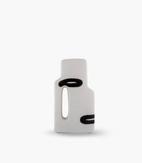 Monochroma Small Vase with Handle - Black & White - Roomours UAE