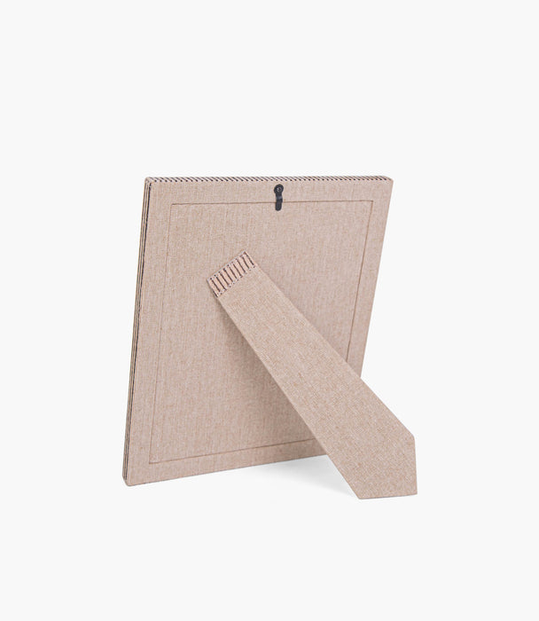 Tranquility Striped Hide Frame, Offwhite/Black 25x20cm - Roomours UAE