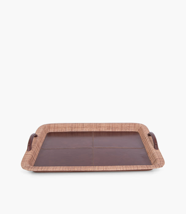 Tranquility Sreving Tray with Handle Brown Set of 2