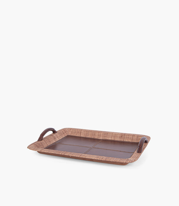 Tranquility Sreving Tray with Handle Brown Set of 2