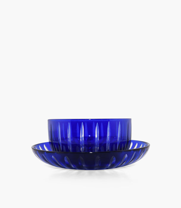 Strips Blue Bowl & Plate Set of 6