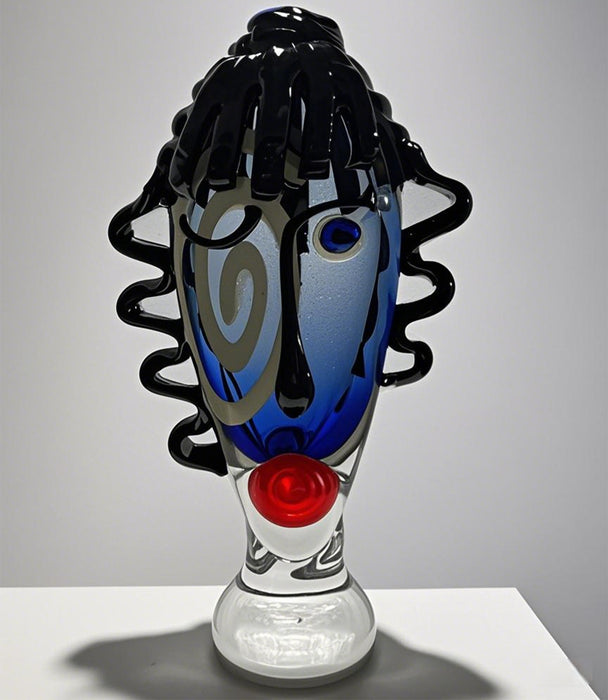 منحوتة وجه كولورفل كرييشنز زجاجية ملونة