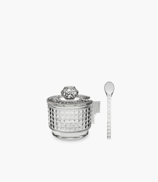 Chic & Zen - Cake Acrylic Sugar Bowl & Spoon Clear