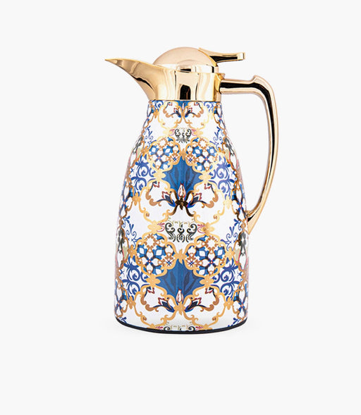 Blue Flower Gold Coffee & Tea Bundle 22 Pcs - Roomours UAE