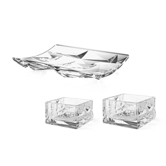 Crystalization Mini Bowl & Platter – 3-Piece Set - Roomours